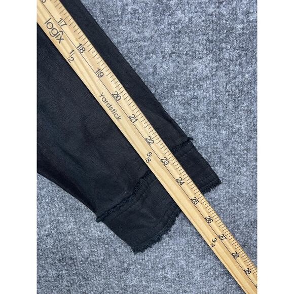 Tommy Bahama Large Two Palms Linen Raw-Edge Jacket Black - Picture 4 of 11